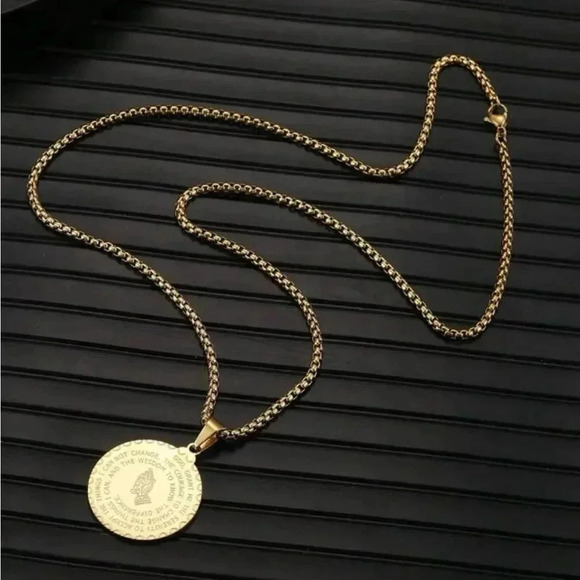 Serenity prayer chain pendant necklace​ - Picture 3 of 4